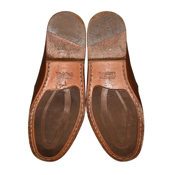 JOHNSTON & MURPHY $135 Brown Leather Kiltie Lace Loafer Slip On Men's 9W - Picture 6 of 7